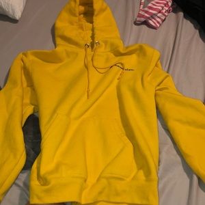 mustard yellow champion hoodie